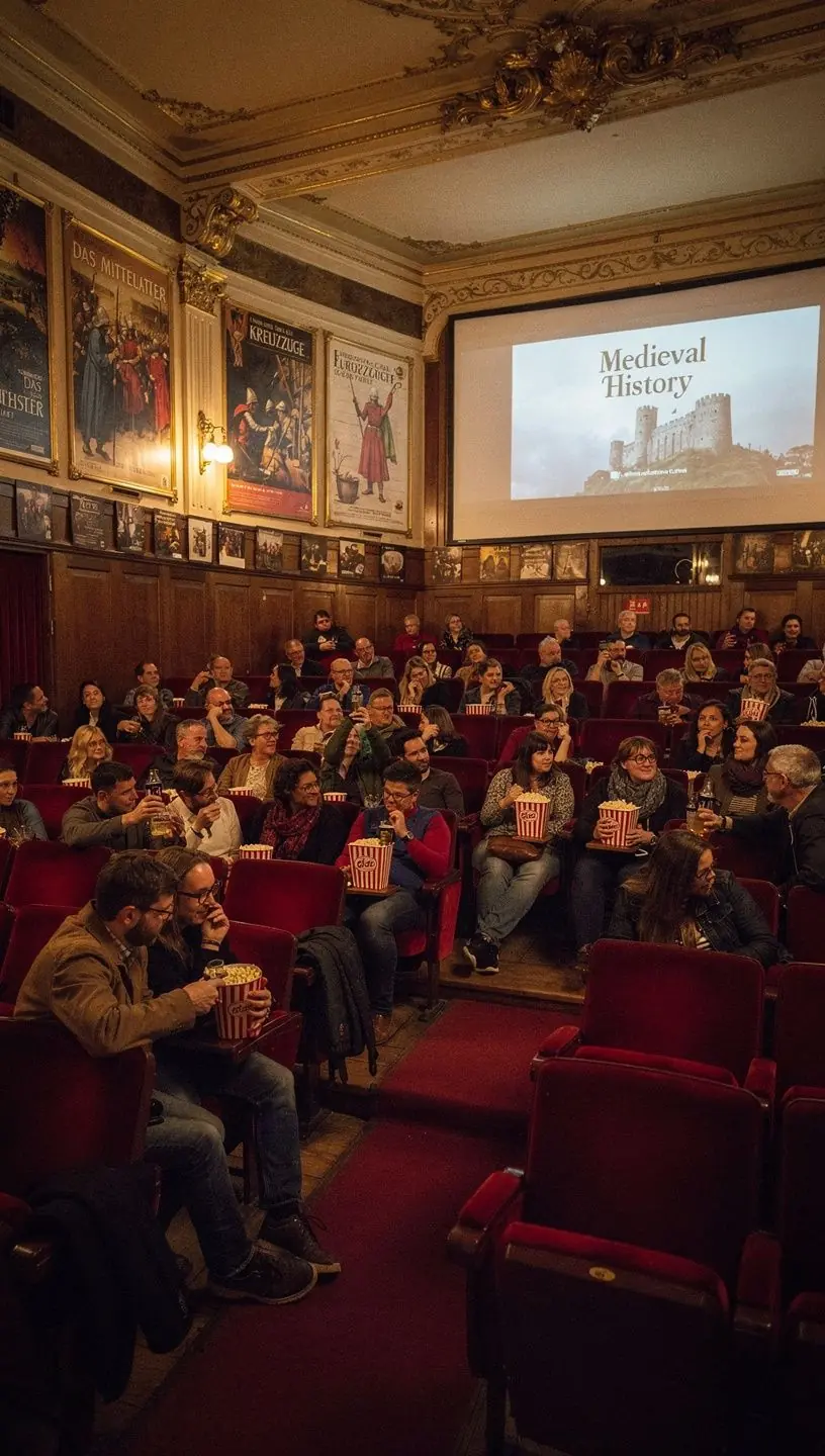 Eine Illustration von verschiedenen Kulturen der Welt, die in einer Zeitleiste angeordnet sind.