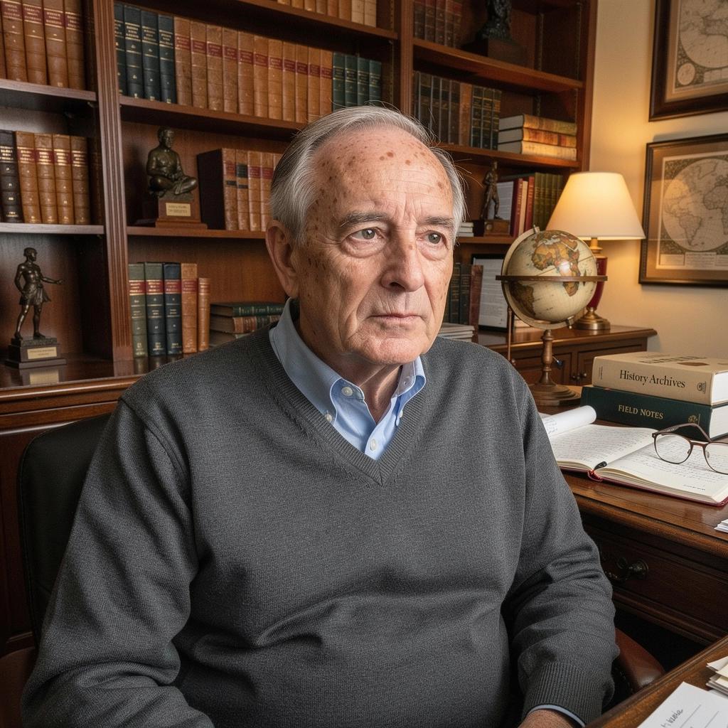 Ein moderner Campus mit einer Gruppe von Studierenden, die über Geschichte diskutieren.